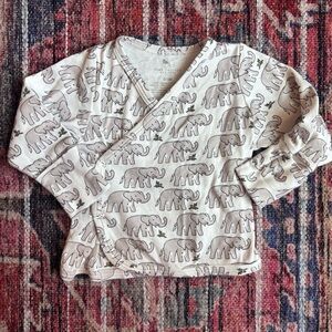 Pink Chicken 0-3m Elephants Wrap Top